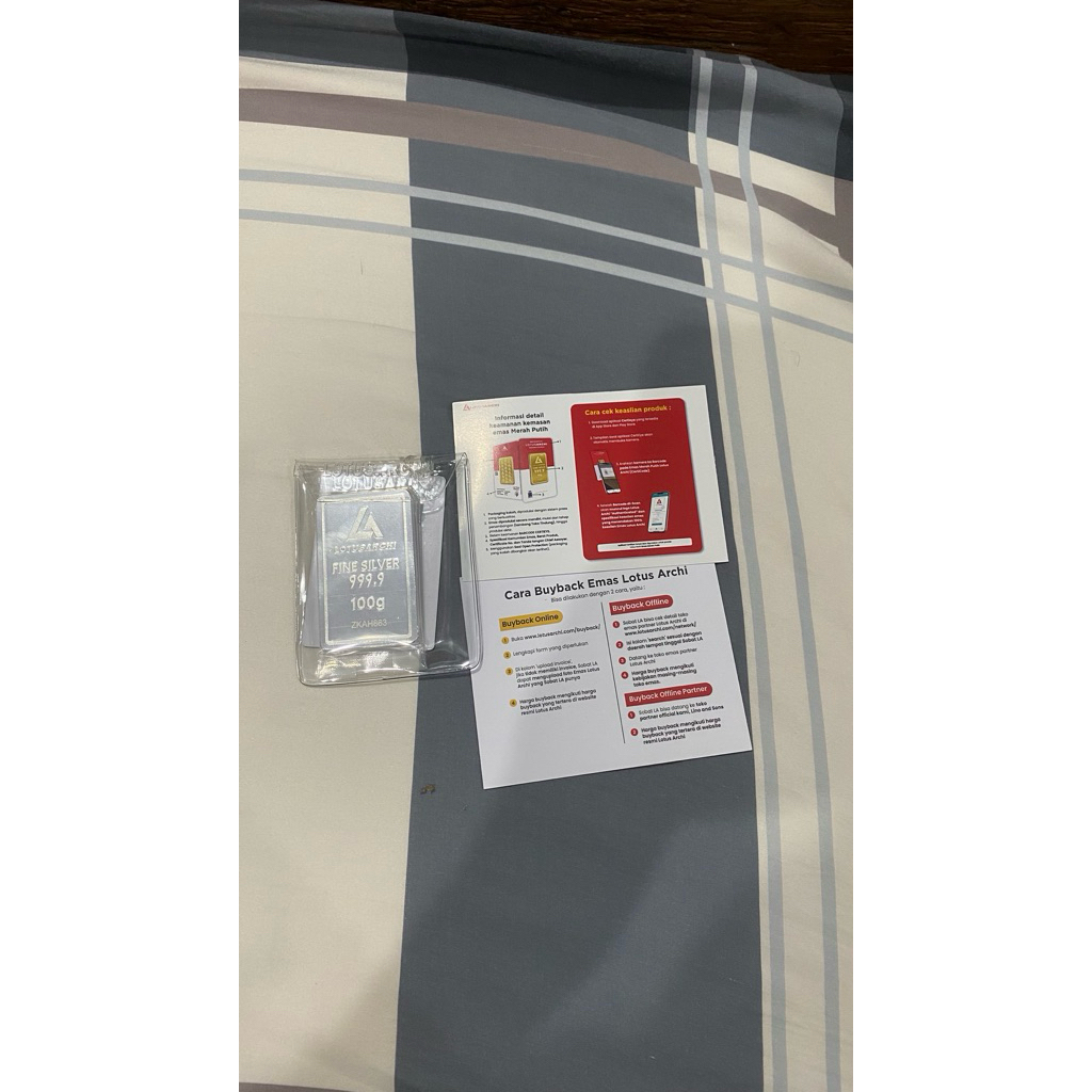 Perak / Silver Lotus Archi 100 gram original 100%