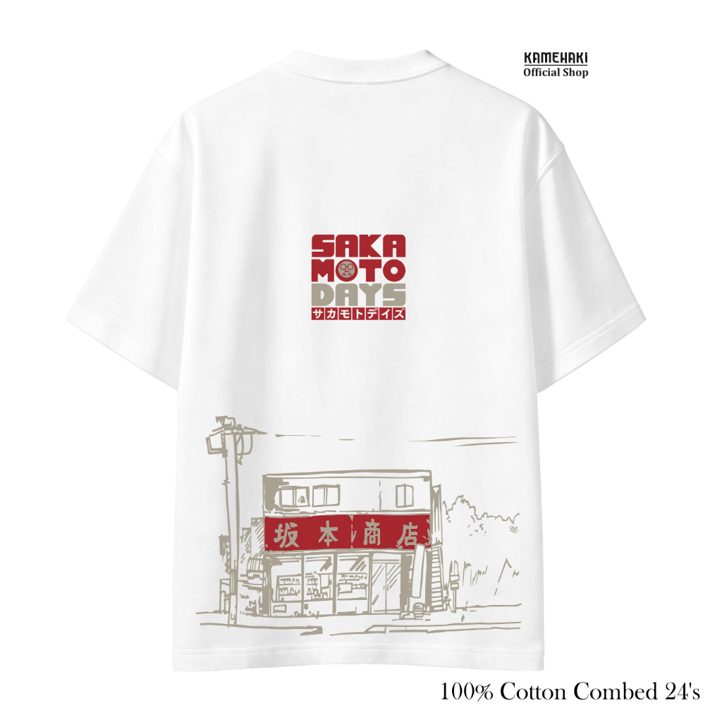 KAMEHAKI Kaos Anime SAKAMOTO DAYS  Retro Vintage Baju Distro Pria Wanita Jepang Cosplay Terbaru Kere