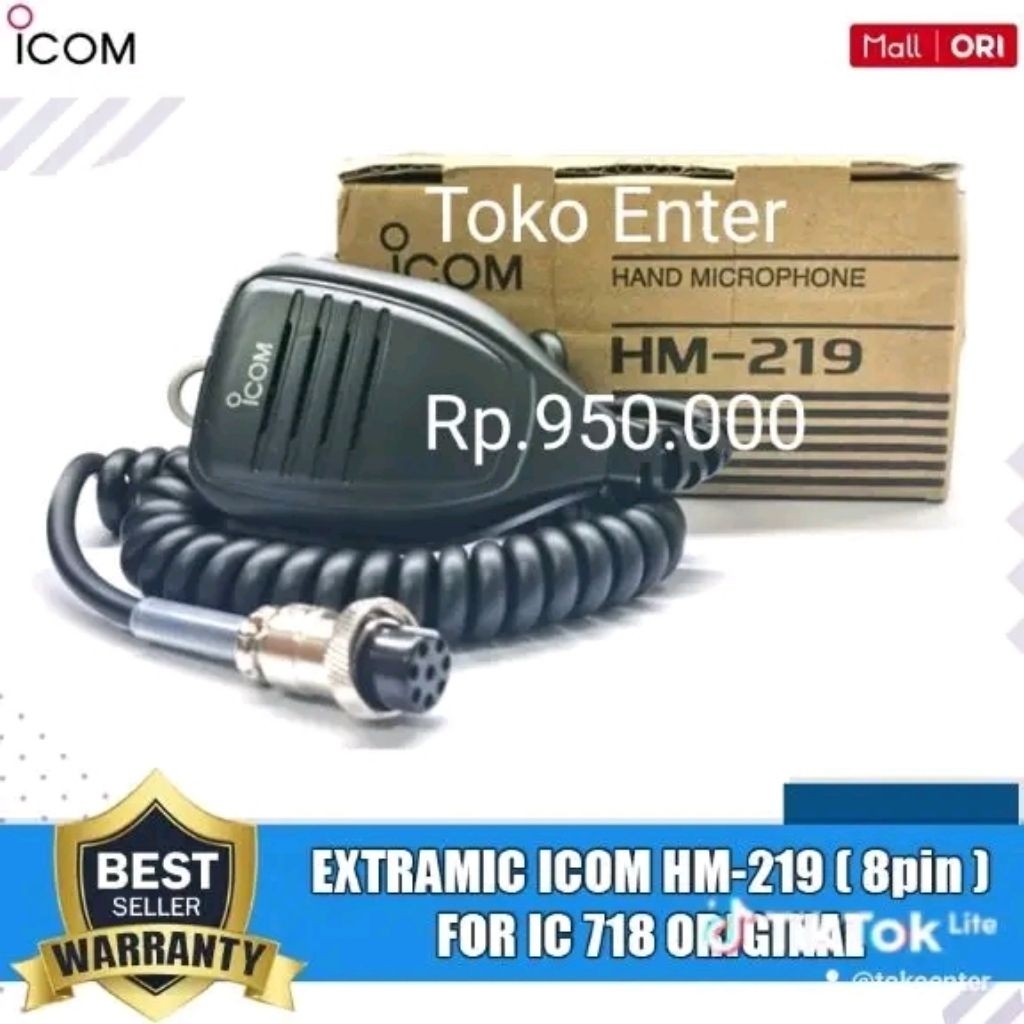 Extramic Icom Ic-219 Original 100%