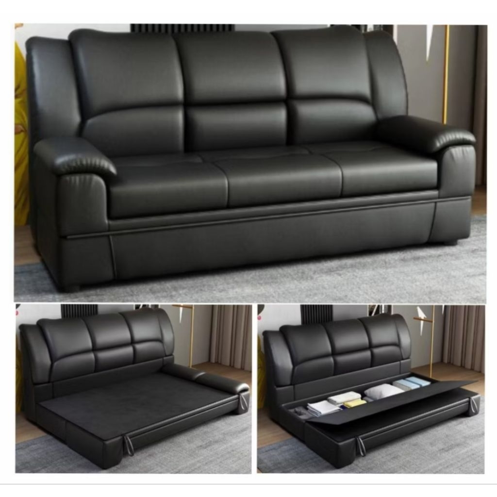 Sofabed Lipat Multifungsi | Sofa Bed Kulit | Sofabed Modern Elegant | Sofabed 2in1 | sofa bed tempat