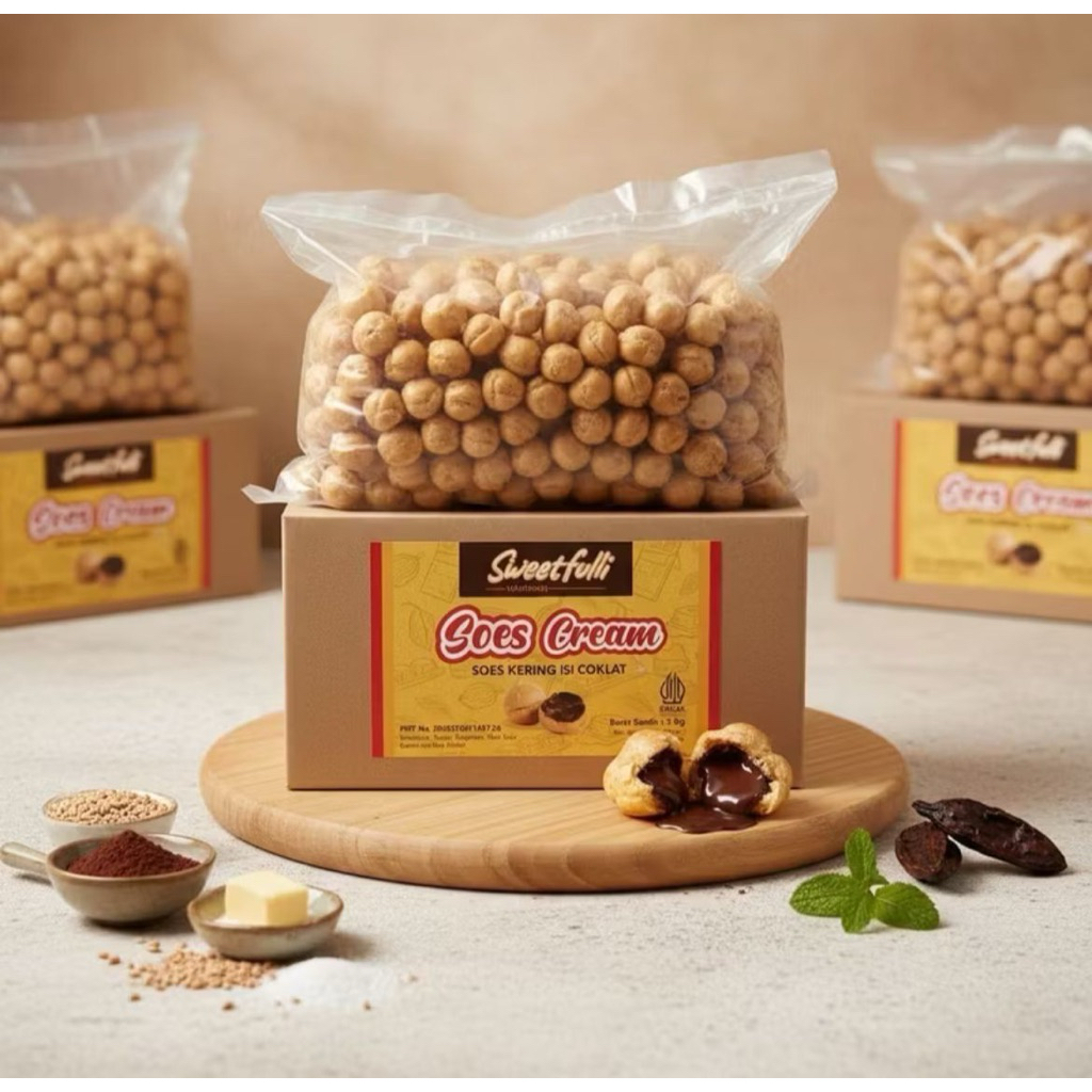 Soes Cream Sweetfulli / Soes kering Coklat 2kg