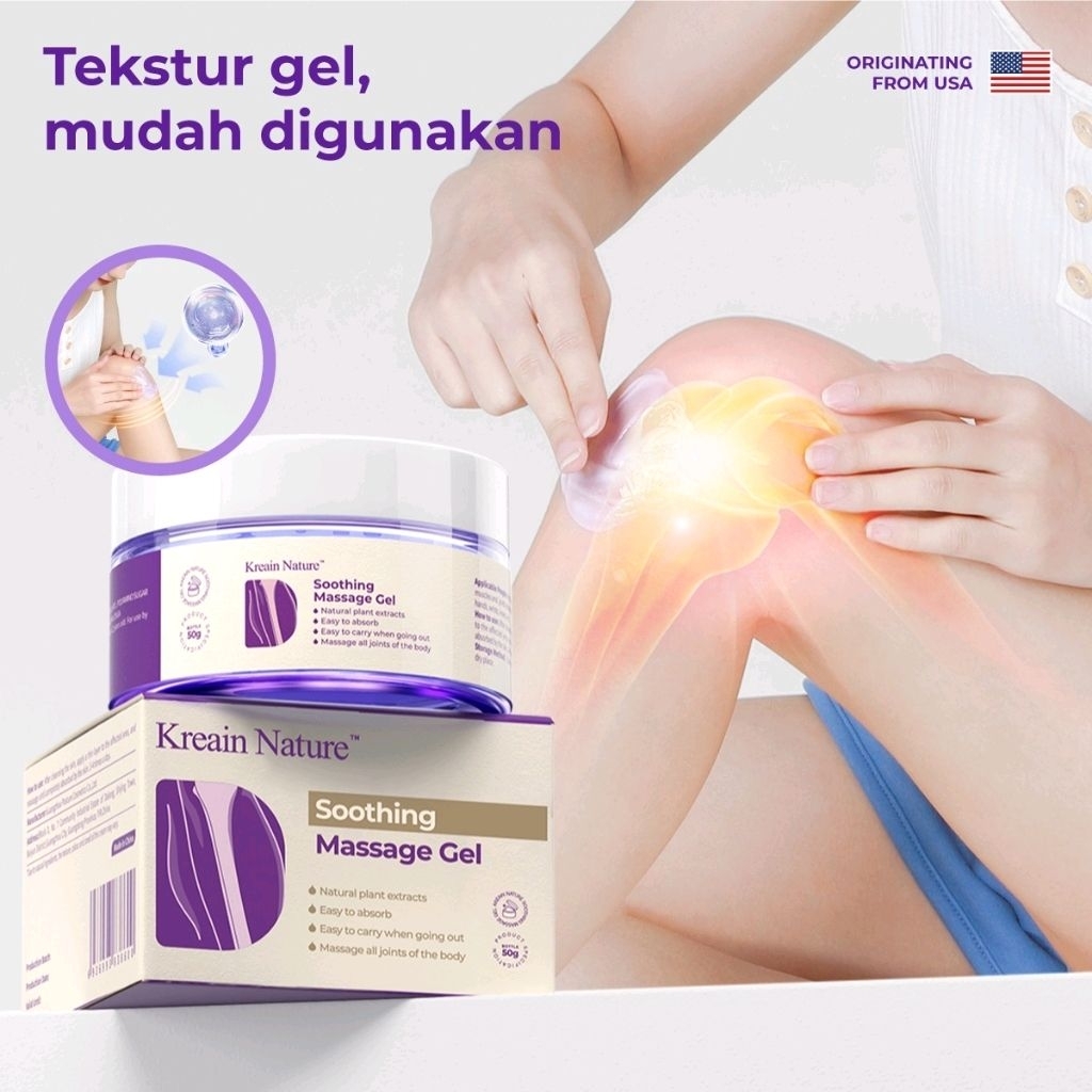 Kreain Nature Gel Nyeri Pinggang Dan Pegal Linu Gel Herbal Otot Sendi Terbuat Dari Bahan Herbal Alam