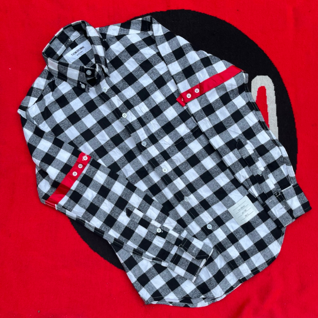 Thom Browne Flannel Shirt Button
