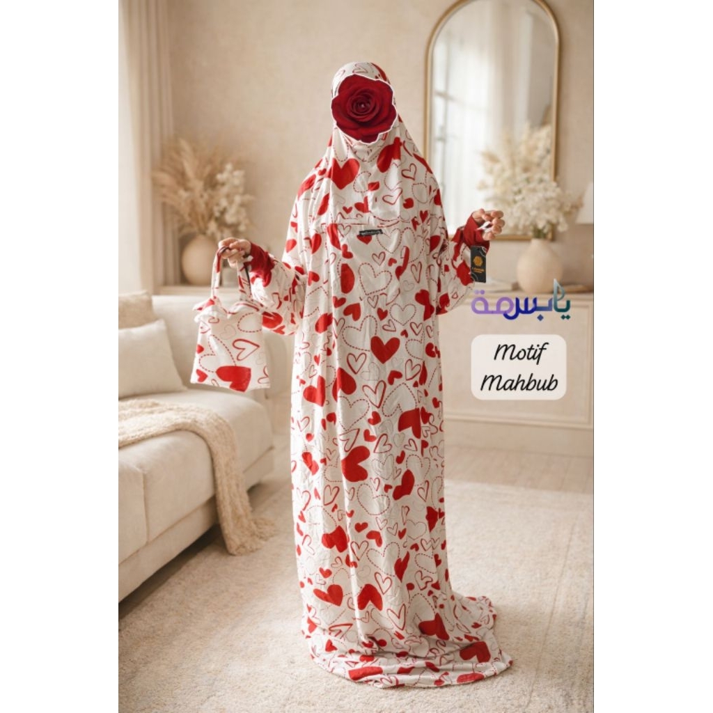 [ COD ] Mukena Yabasmah terusan motif /mukena manset/hadromaut/mukena travel/mukena  rayon