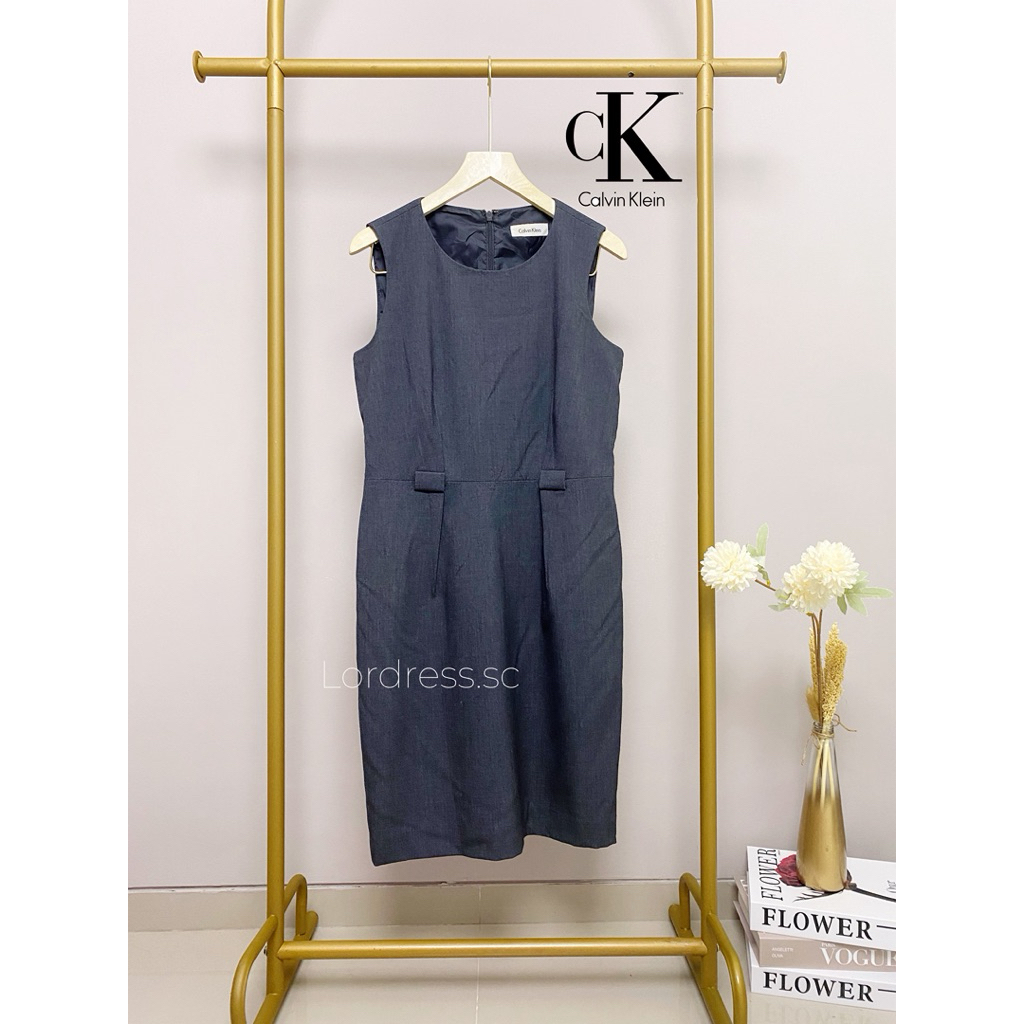 Preloved Midi Mini Dress Formal Kantor Office Mewah Elegan Kekinian Korean Style Kutung Overall Inne