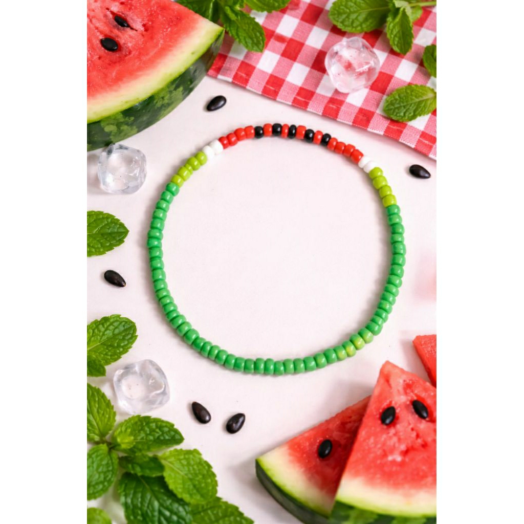 gelang semangka | gelang manik manik lucu