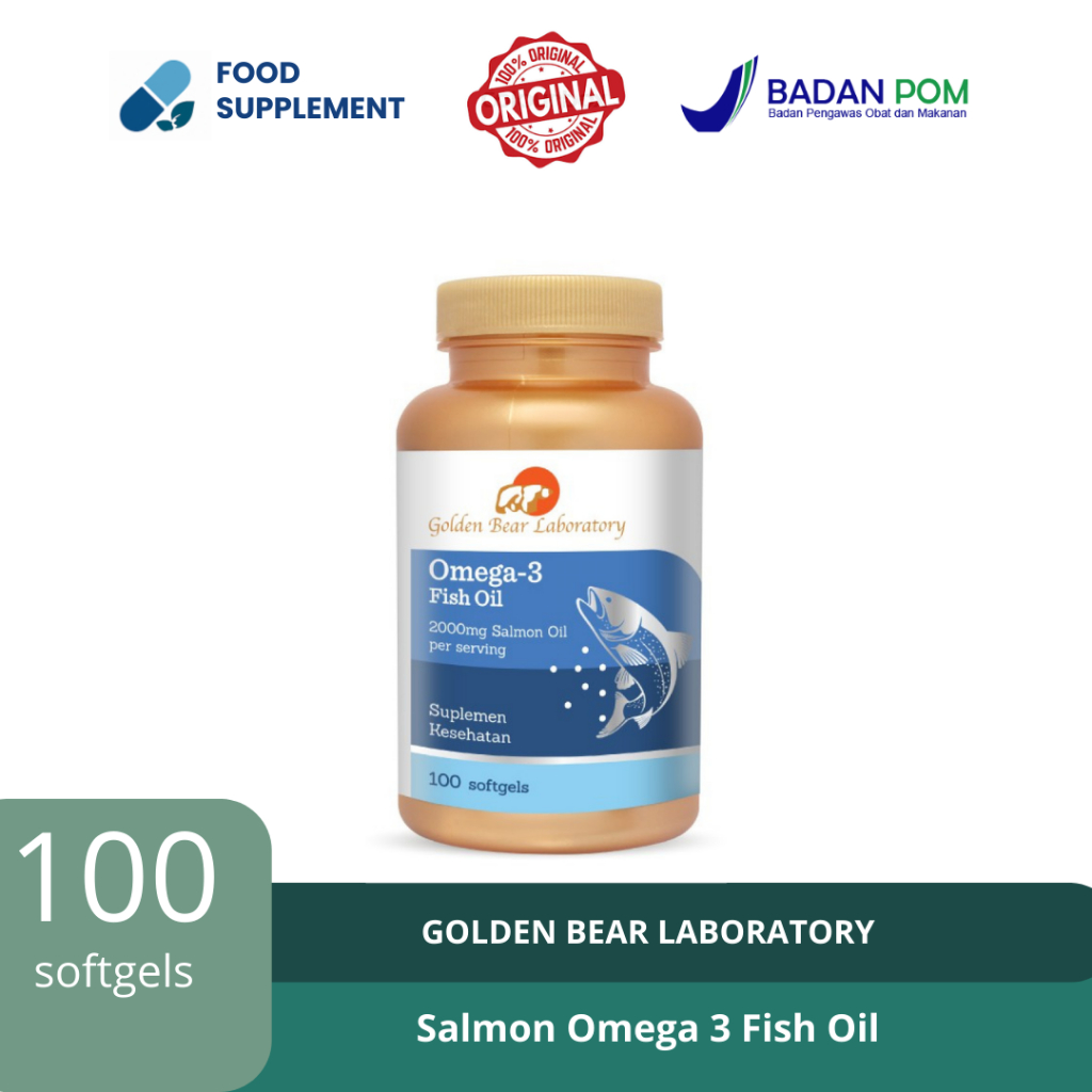 Golden Bear Salmon Omega 3 Fish Oil - 100 Softgels