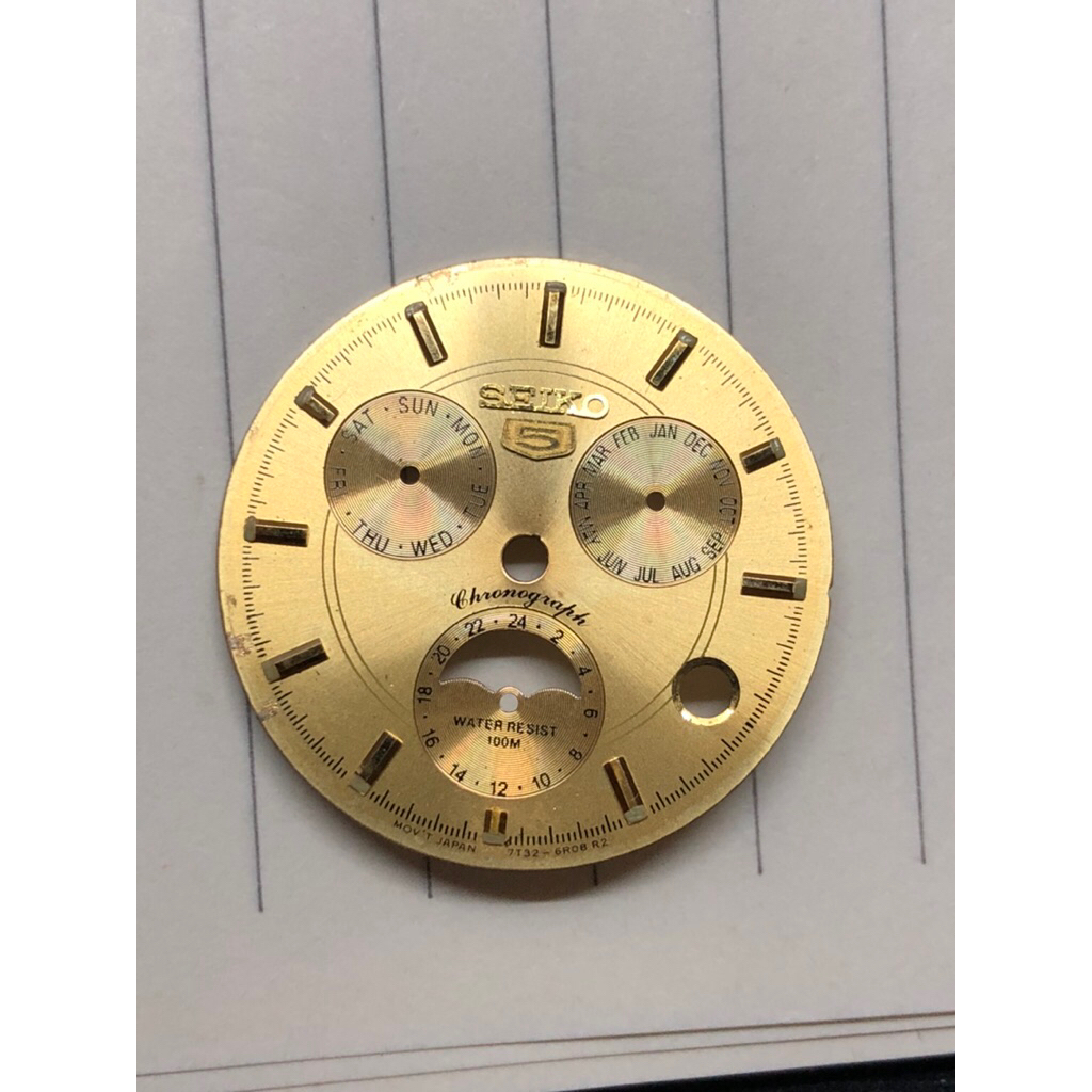 dial seiko chronograph gold mulus original