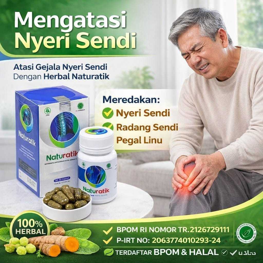 Naturatik - Mengobati Penyakit Rematik Obat Sakit Pinggang Bokong Nyeri Sendi pada Lutut