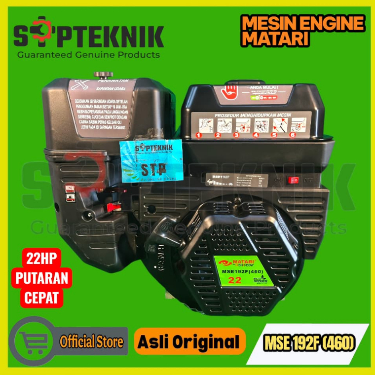 MESIN BENSIN MSE 192F (460) PUTARAN CEPAT 22HP MATARI