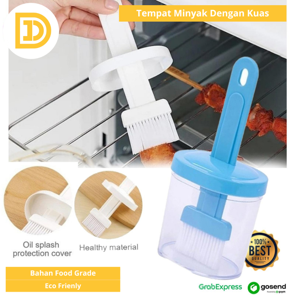 Tempat Minyak Dengan Kuas Silikon Masak Botol Oles Mentega BBQ Sosis Ayam Bakar Food Grade With Brus