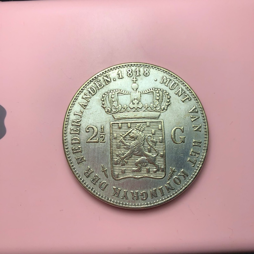 Koin Willem 2,5 Gulden 1818 Samping Garis Edisi Khusus