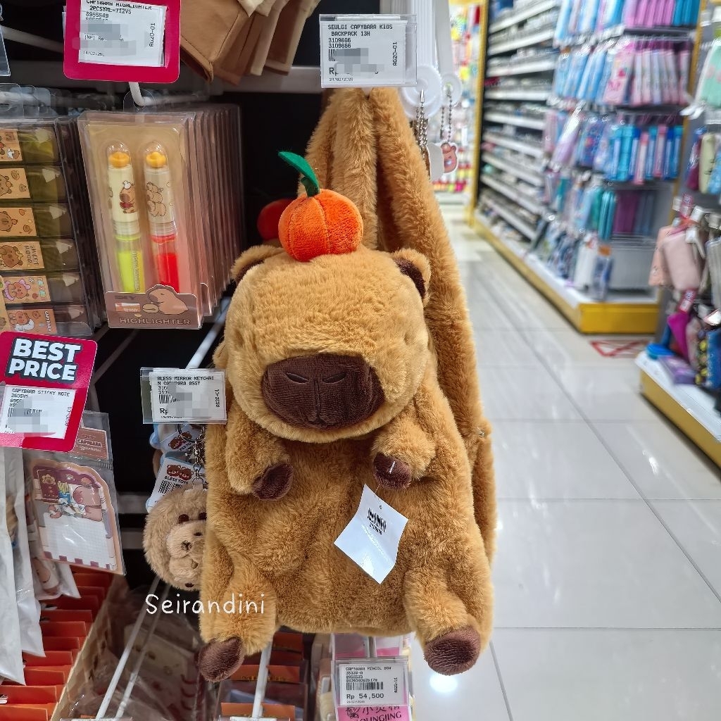 Tas Ransel Boneka Capybara Tas Anak Remaja Kado Hadiah Unik Mr.DIY
