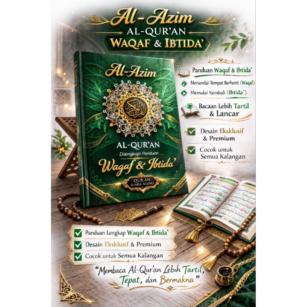 Al- Azim Al-qur'an Dilengkapi Panduan Waqaf & Ibtida'