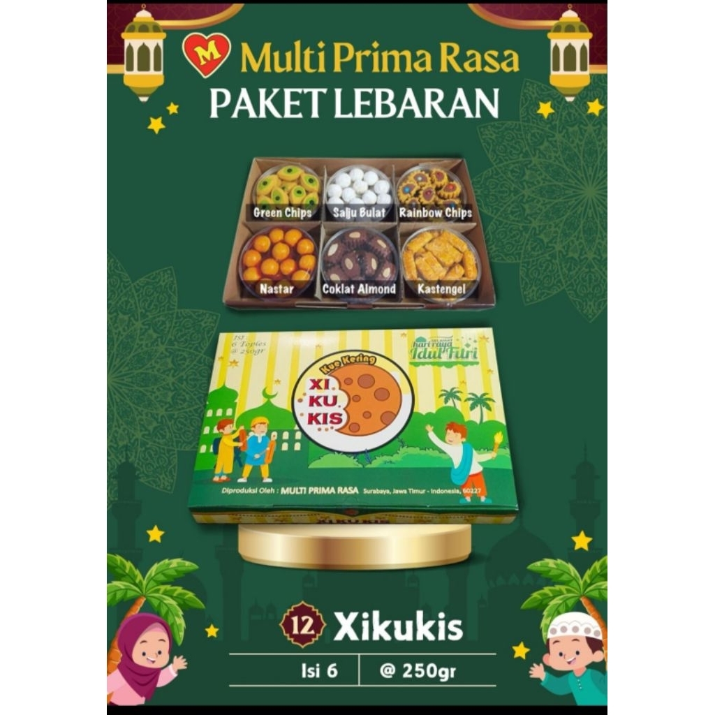 PAKET HAMPERS KUE KERING LEBARAN XIKUKIS (6x250gr)