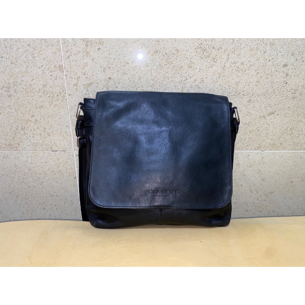tas sling bag slempang brand coach - full genuine leather 100% LIKE NEW mulus preloved
