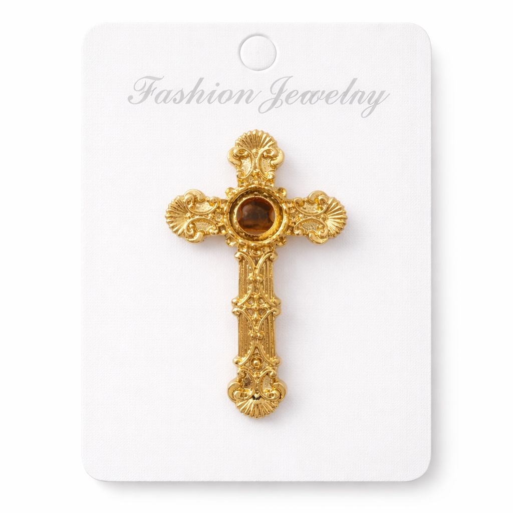 Bros Salib Ornamen Aksesoris Rohani Kristen B1