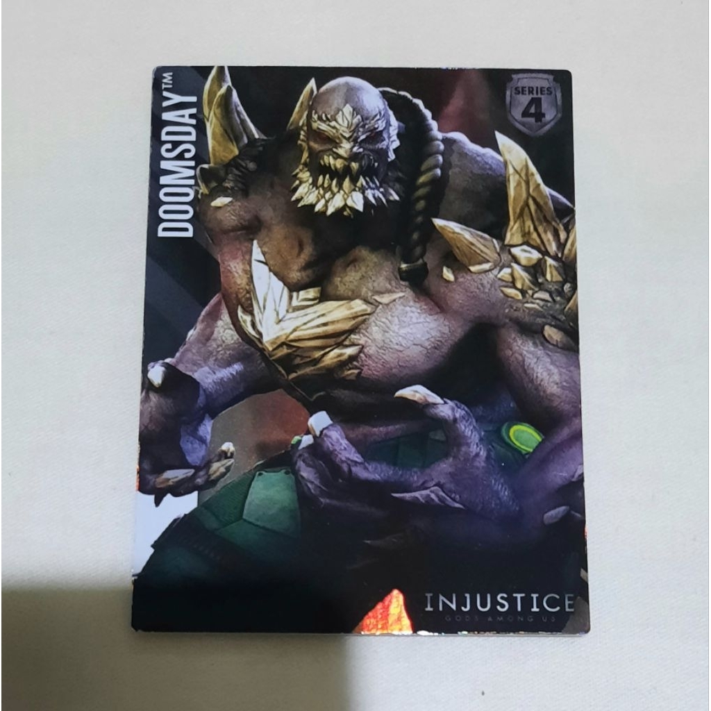 Kartu Injustice Doomsday holo foil gold star series 4 tcg dc