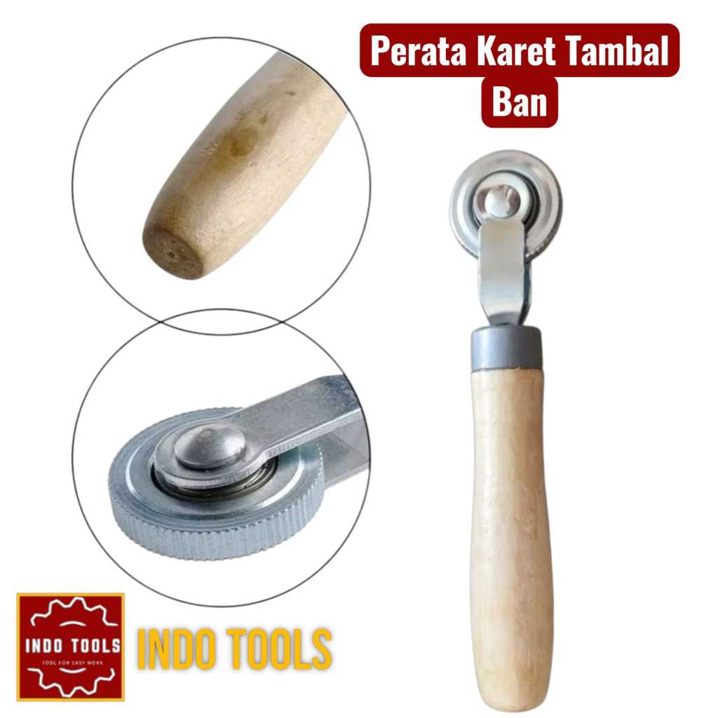 Perata Karet Tambal Ban Tip Top - Roller Tambalan Ban Tip Top Bestpatch Gagang Kayu