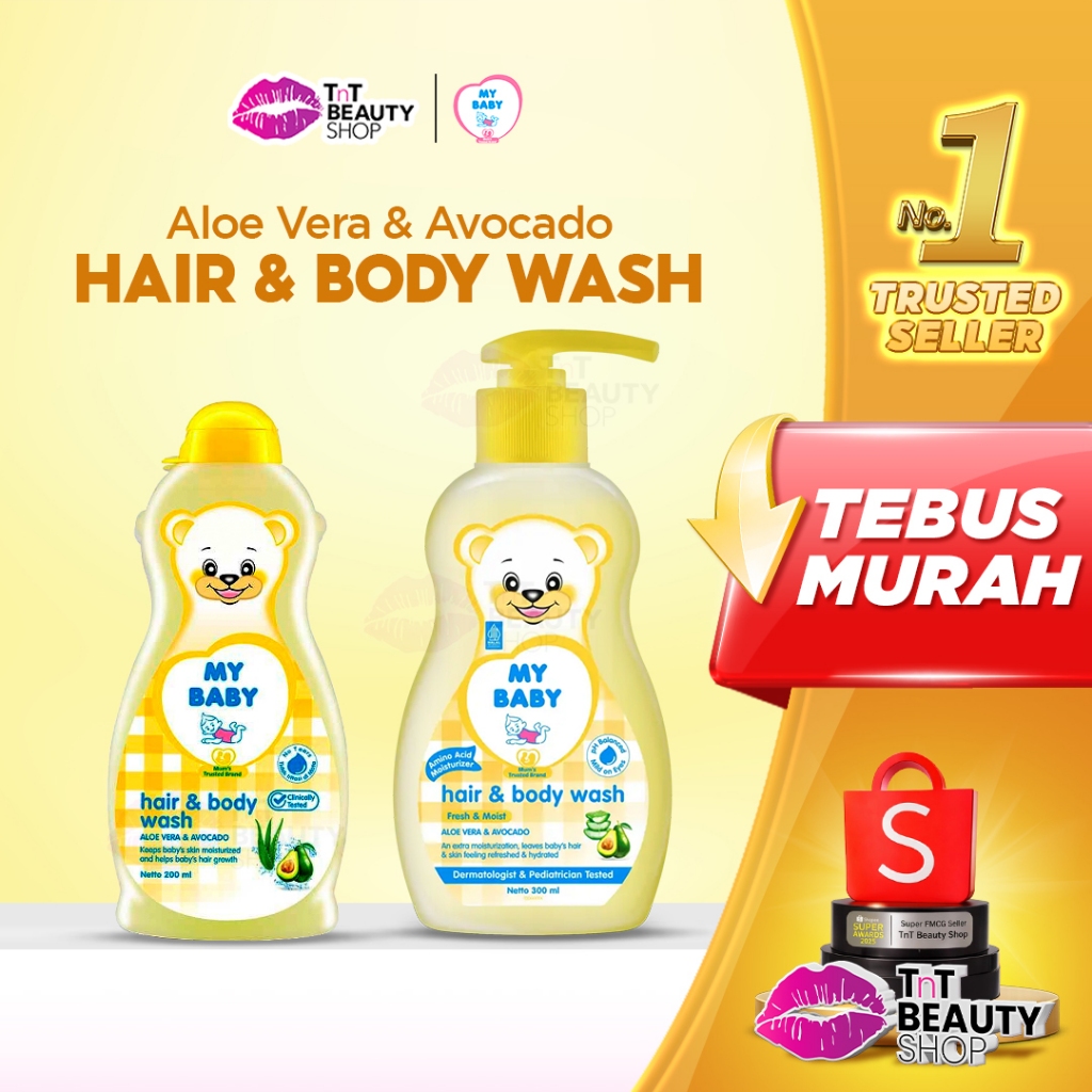 My Baby Hair & Body Wash Aloe Vera & Avocado 200ml - 385ml | TnT Beauty Shop