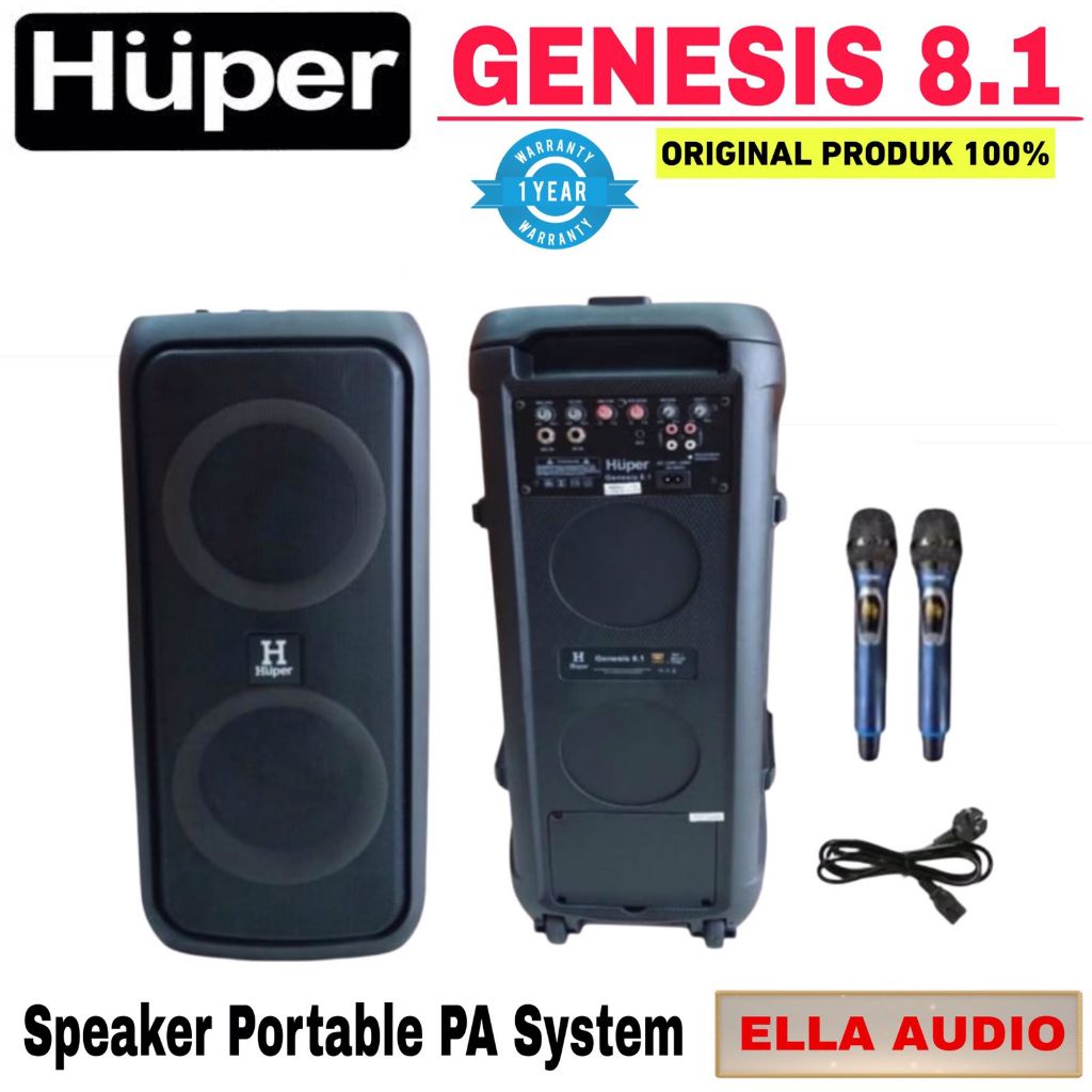 Huper Genesis 8.1 Aktif Speaker Portable Pa System Huper Genesis 8.1