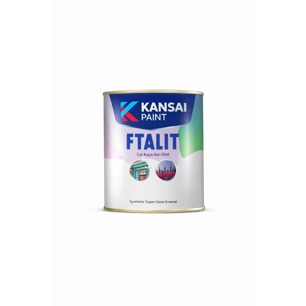 Cat Minyak Besi Kayu Ftalit Kansai Paint 611 Hella Grey 1kg