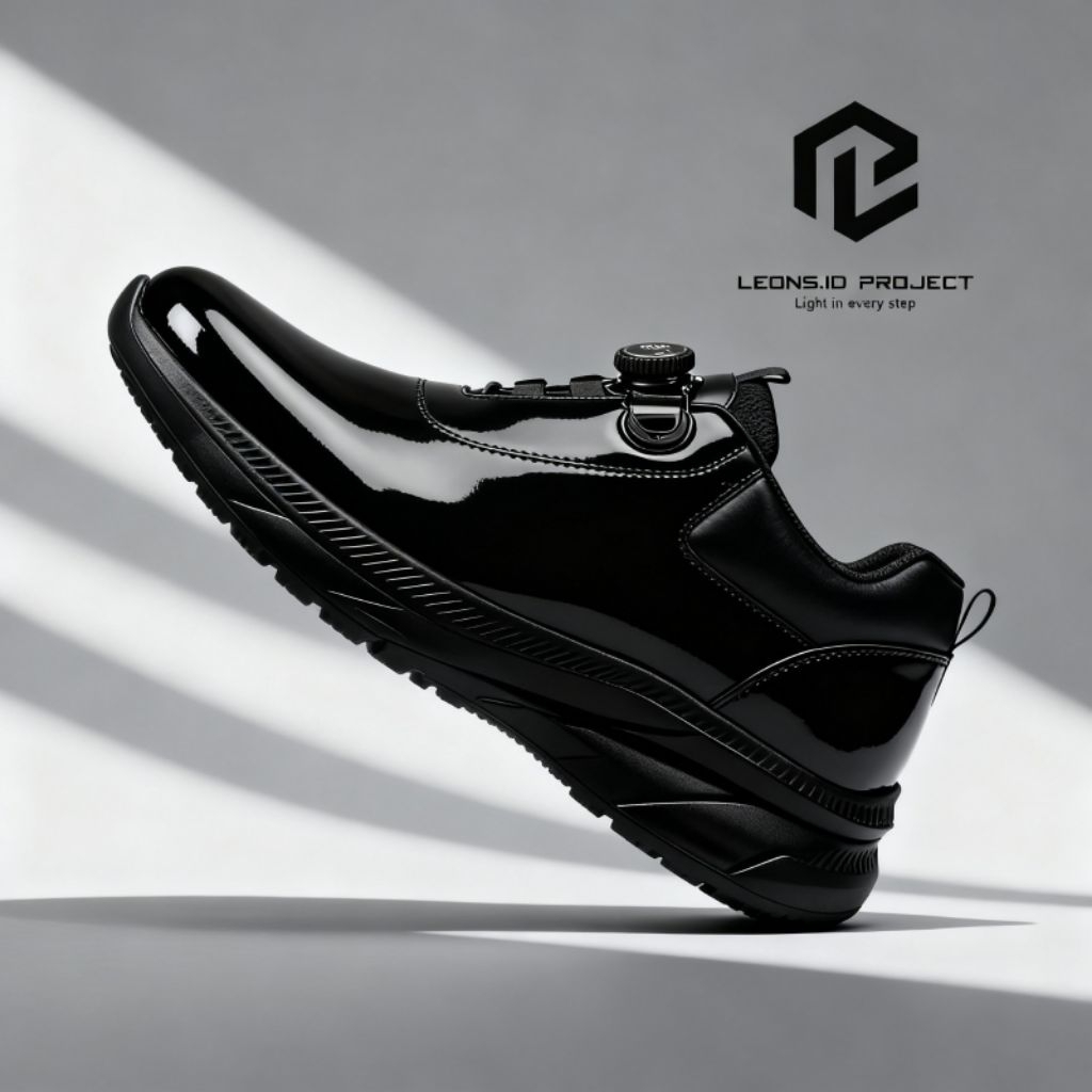 ZENICT FULL BLACK Sepatu Sneakers Pria Tali Putar Casual Formal Tactical ORIGINAL