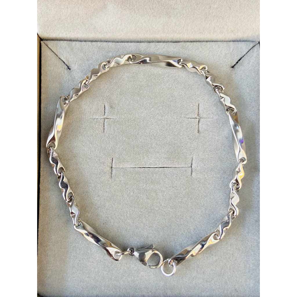 gelang rantai pria silver