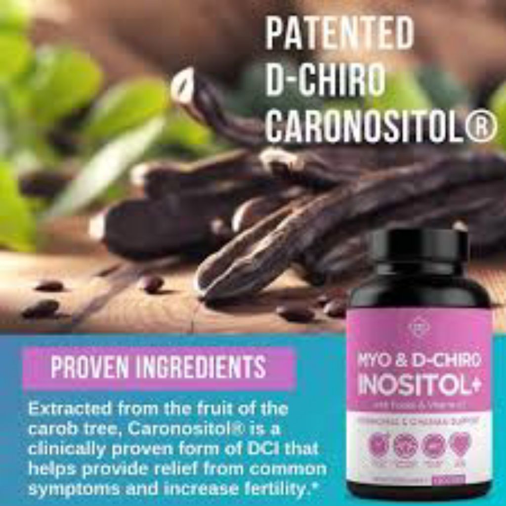 INOSITOL MYO & D-CHIRO 120 Capsules Inositol For Pcos Inositol With Folate & Vitamin D