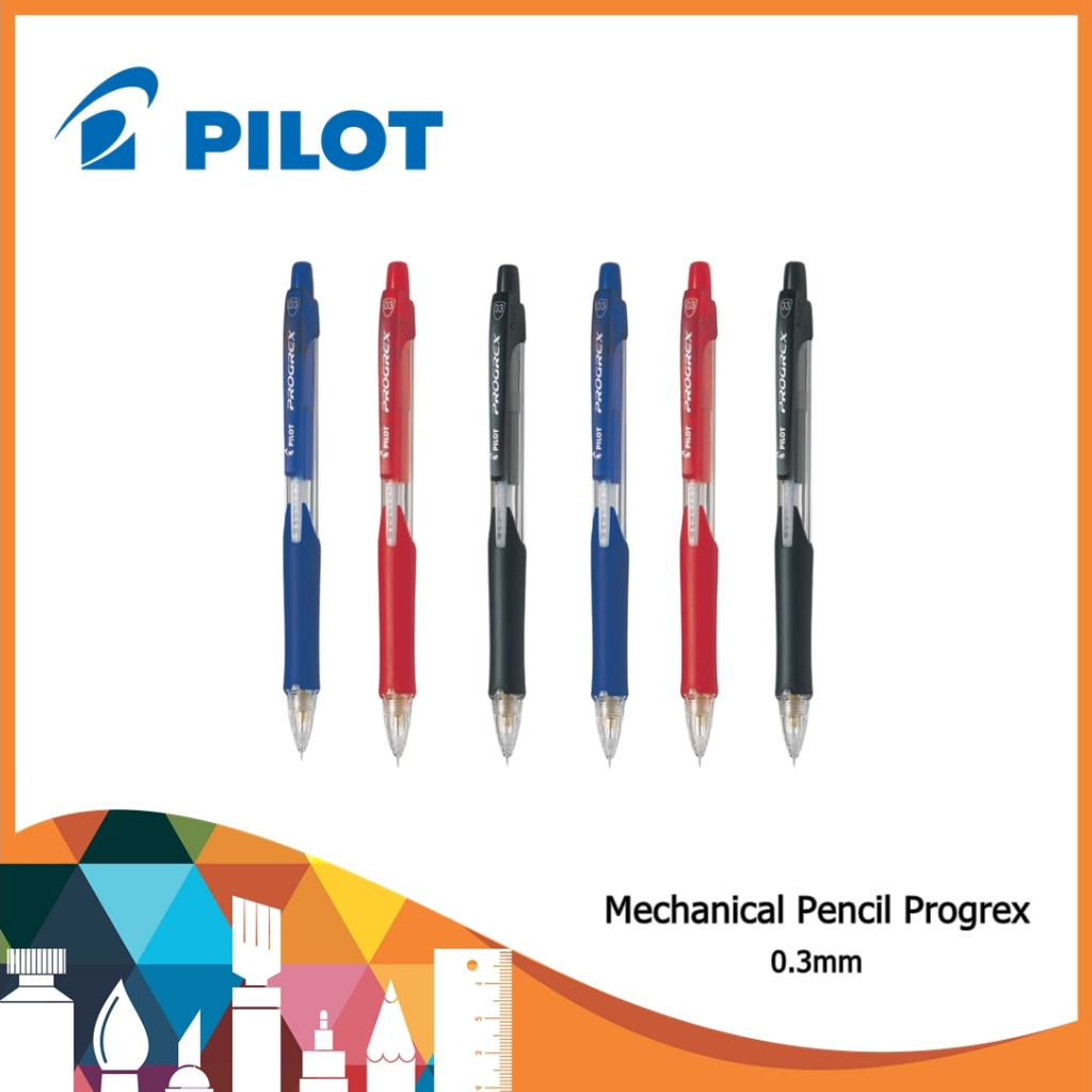 Pilot Pensil Mekanik Progrex 0.3mm / Pensil Mekanik