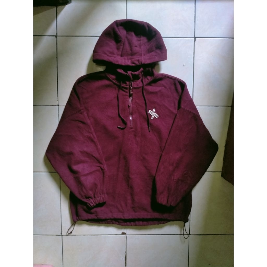 Hoodie half zip xexymix sherpa 2 (seperti baru)