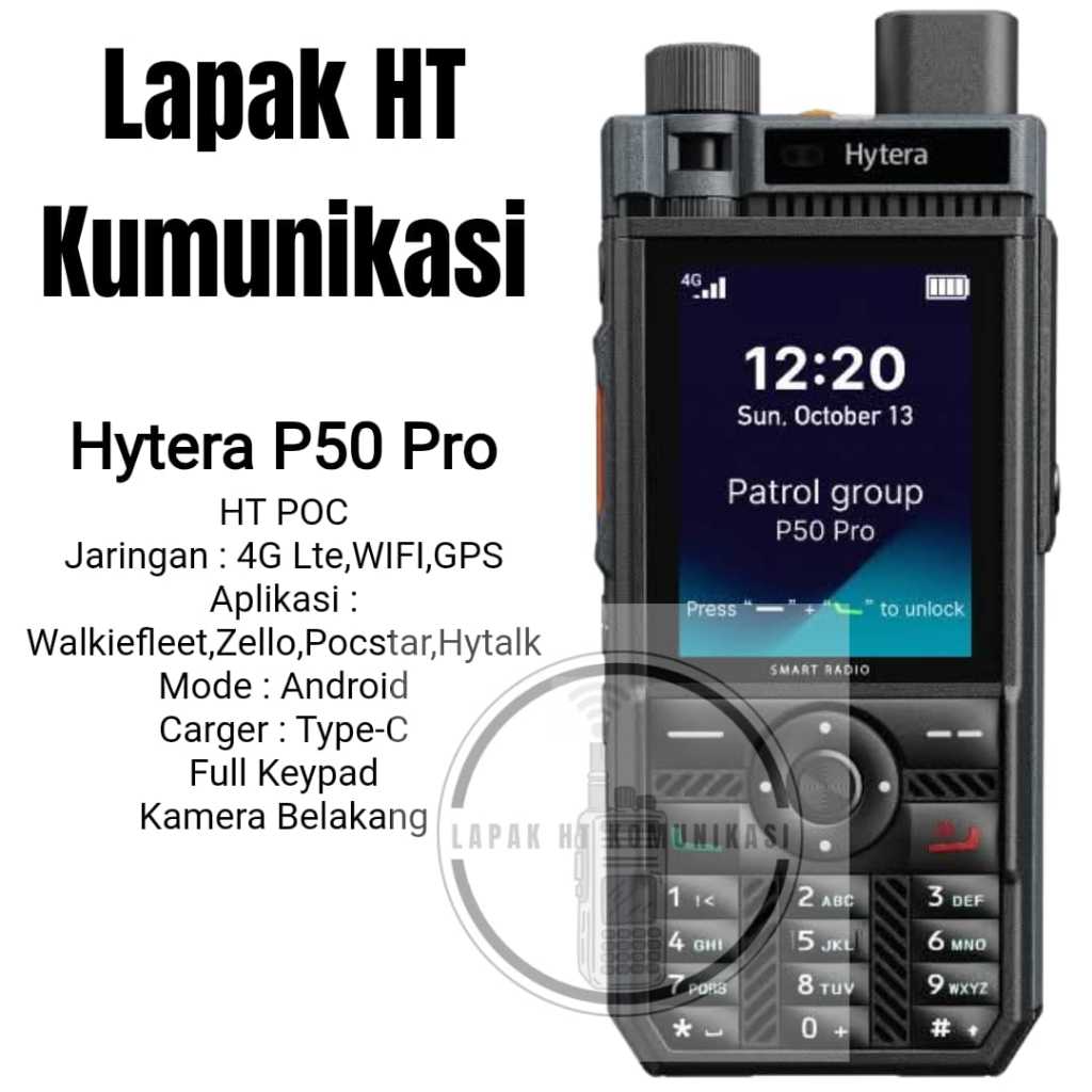 HT POC Hytera P50 Pro 4G LTE Wifi Original Resmi POC P50 POC P50PRO HYTERA P50PRO HYTERA P50 akun ze