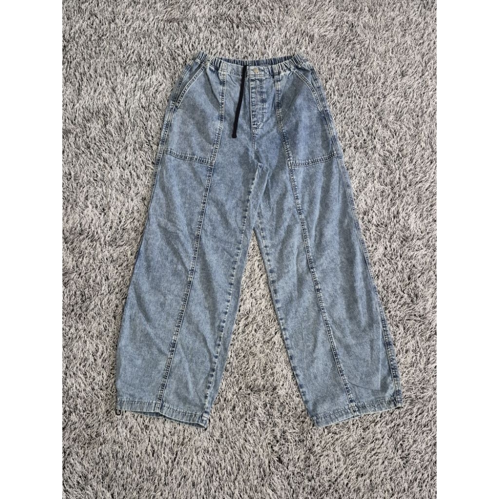 Celana jeans barrel blue (GU)cutting brand