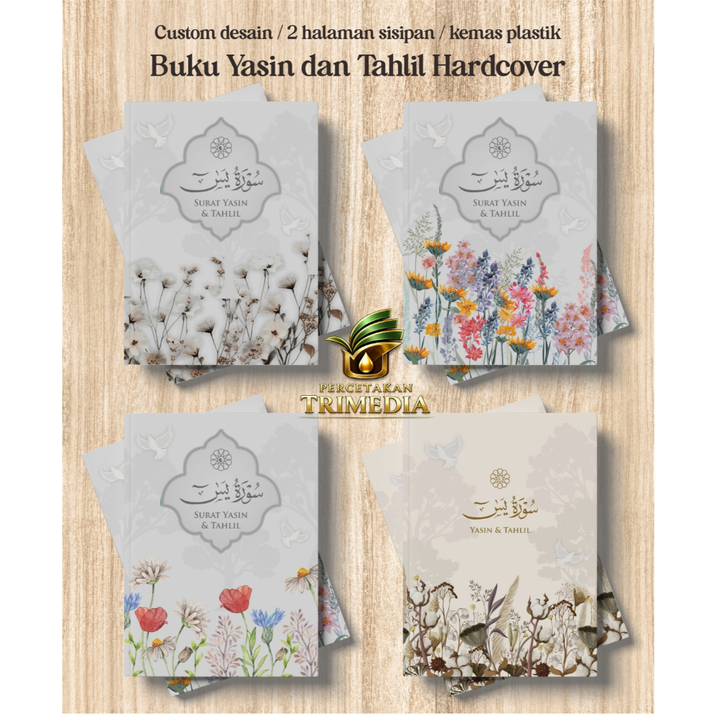 Buku yasin dan tahlil hardcover free 2 halaman sisipan /Buku Yasin dan Tahlil Hard cover dengan foto