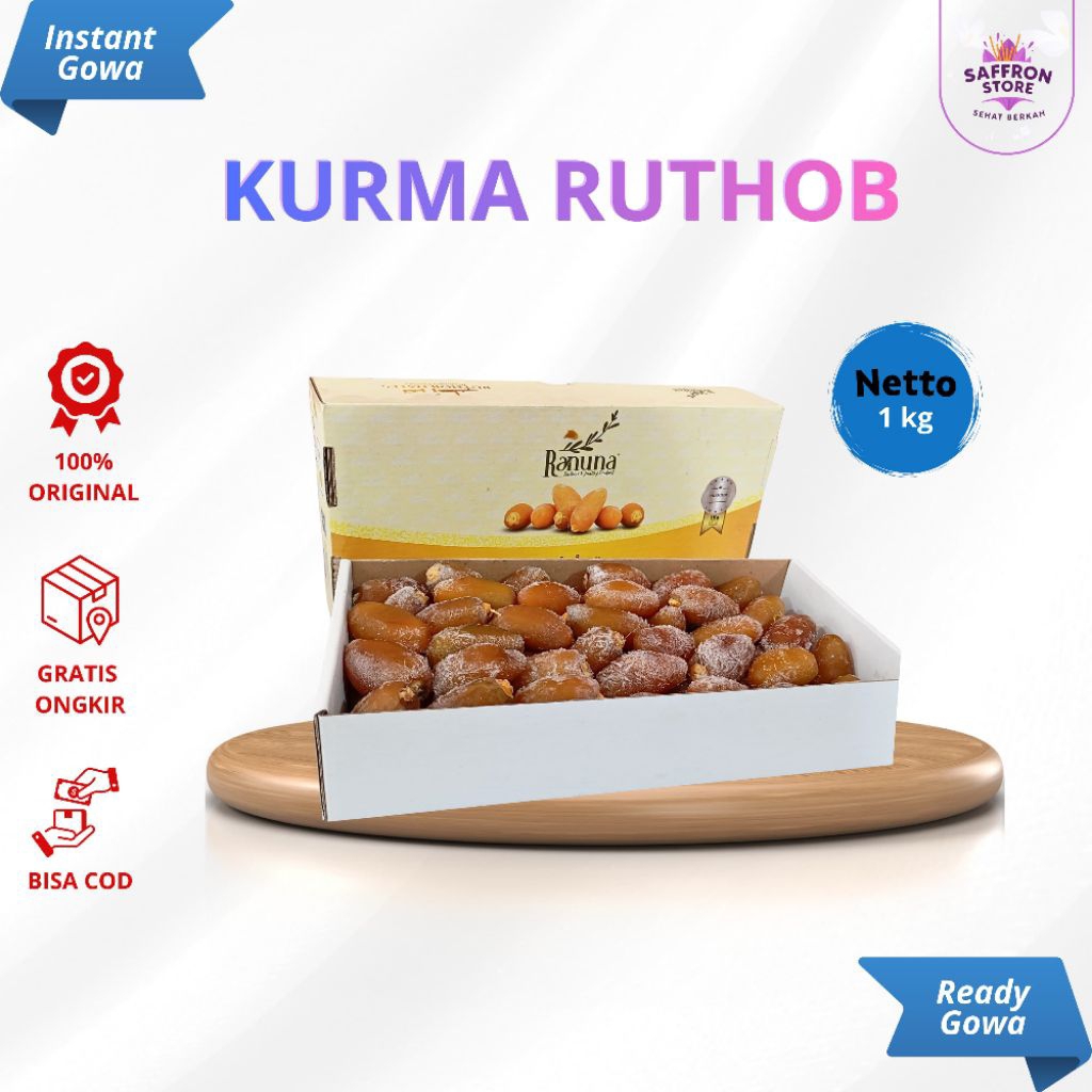 Kurma Ruthob Ranuna 1kg | Kurma Muda/ Ruthob Date Premium