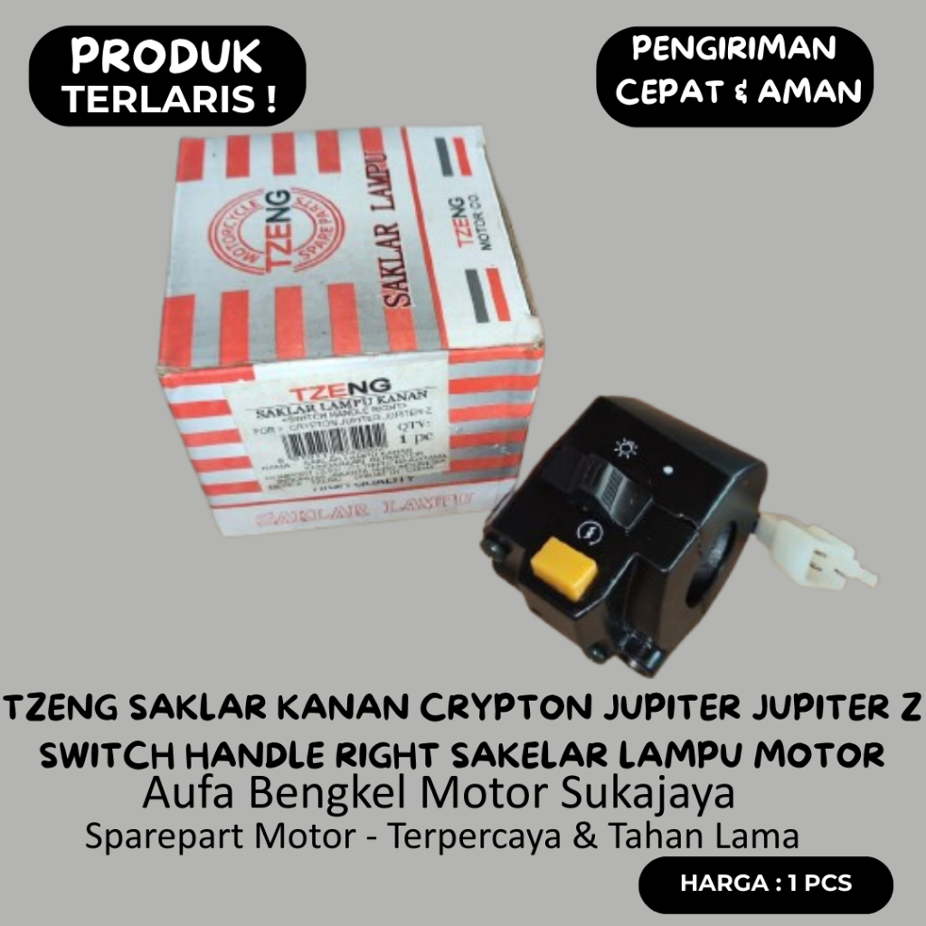 Tzeng Saklar Kanan Crypton Jupiter Jupiter Z Switch Handle Right Sakelar Lampu Motor