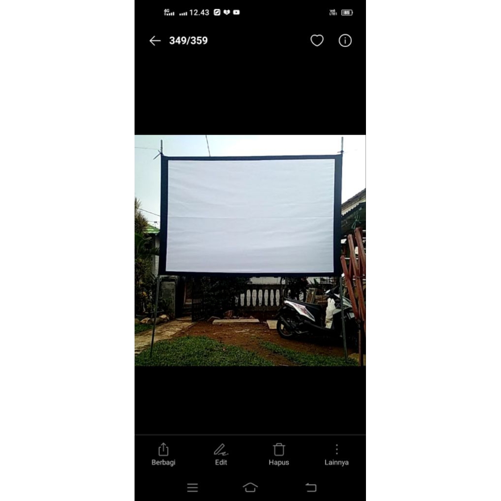 Kain Layar Tancep Proyektor Ukuran Besar