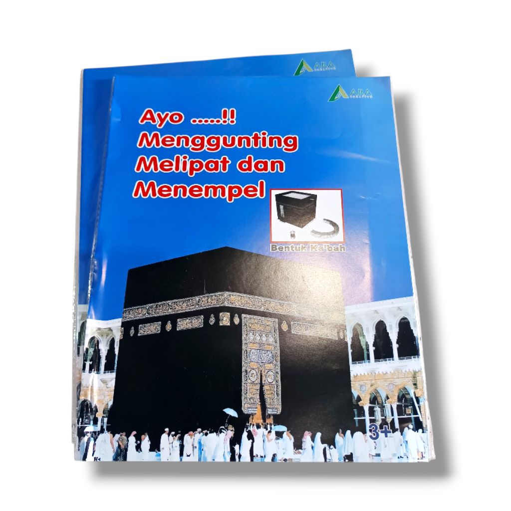 (ORIGINAL) BUKU AKTIVITAS / AYO MENGGUNTING MELIPAT DAN MENEMPEL BENTUK KA'BAH