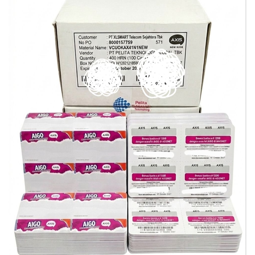 VOUCHER AXIS AIGO KOSONG 1 BOX KECIL 400SN