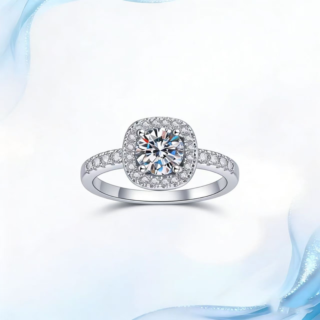 Cincin Berlian - Cincin Pertunangan dan Pernikahan Berlian Asli - 1 Karat (Bezel)