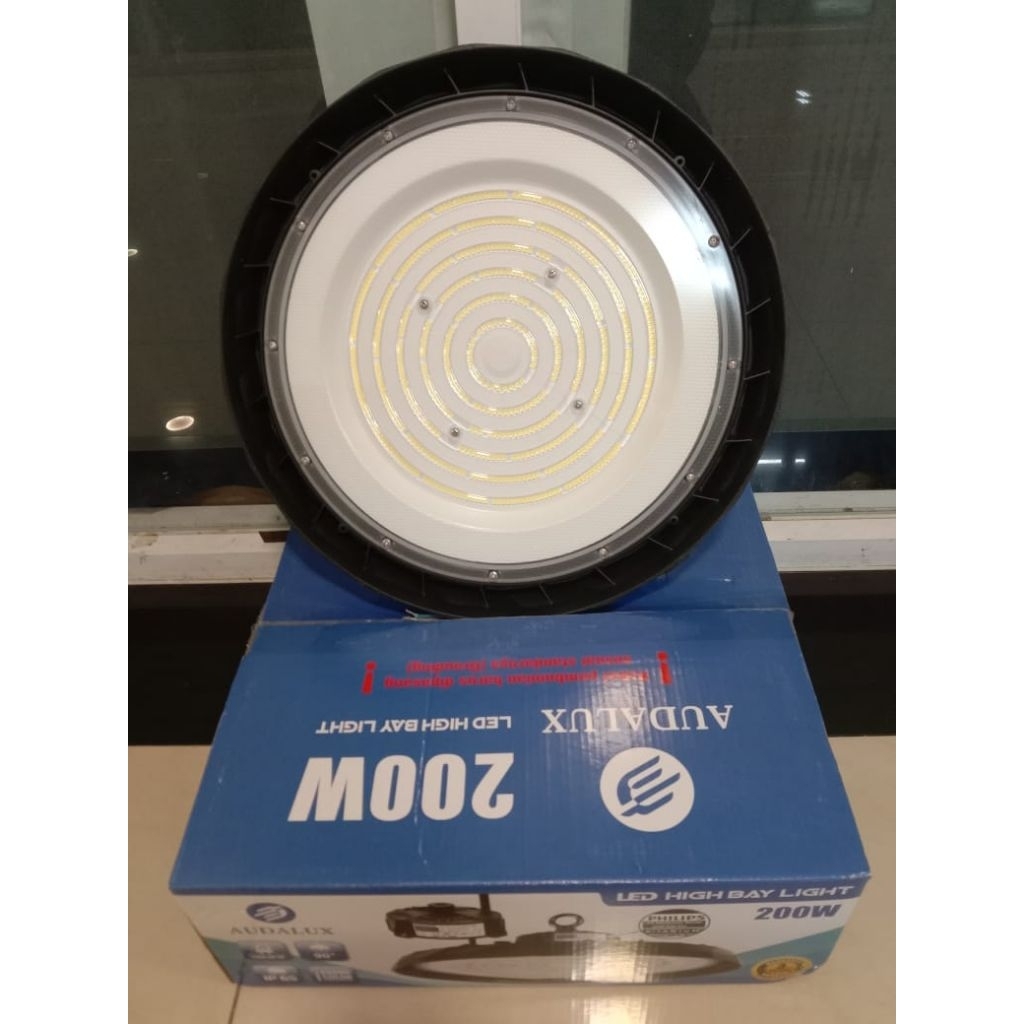 LAMPU LED HIGH BAY 200WATT AUDALUX LED UFO 200W LAMPU INDUSTRY HIGHBAY CHIP TRAFO PHILIPS