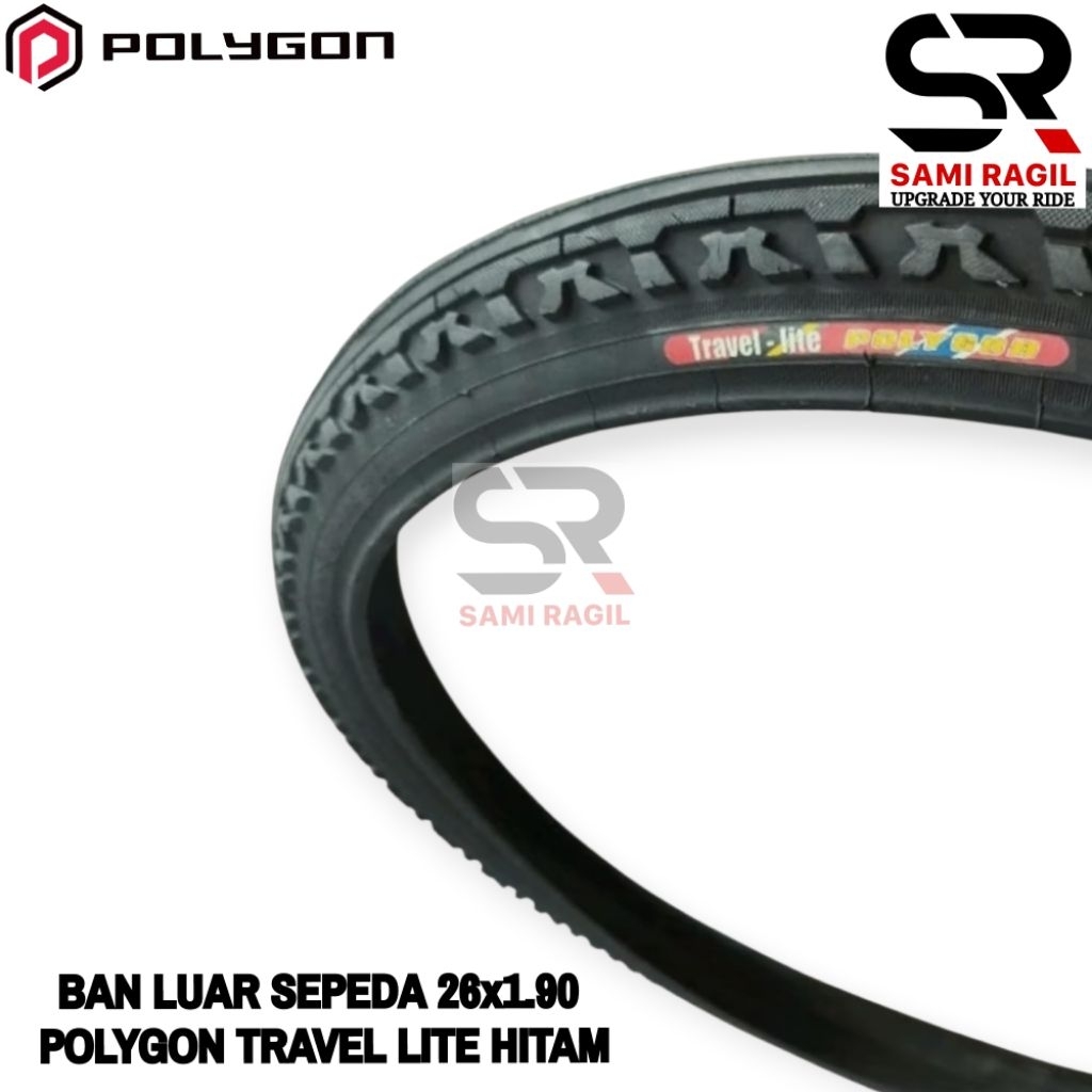 BAN LUAR SEPEDA 26 x 1.90 POLYGON TRAVEL LITE 26x1.90 1.9 26x1.9 DELI TIRE MTB FEDERAL HITAM