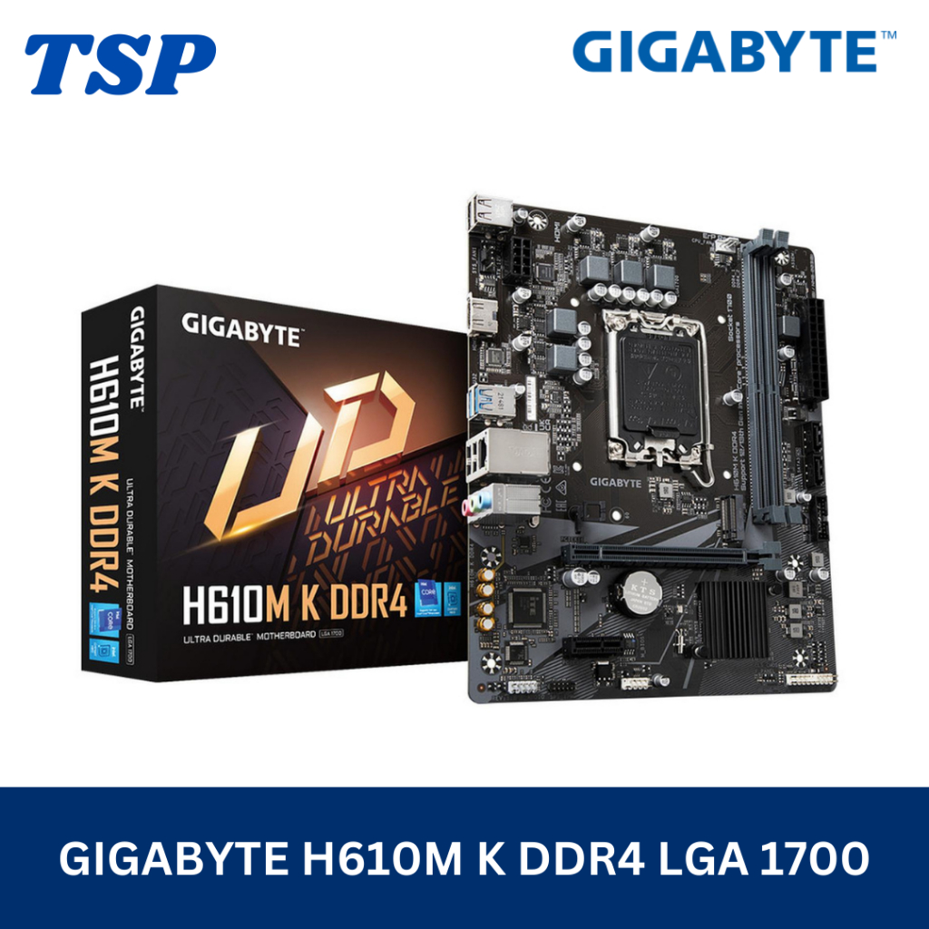 GIGABYTE H610M K MOTHERBOARD DDR4 Intel LGA 1700 Gen12