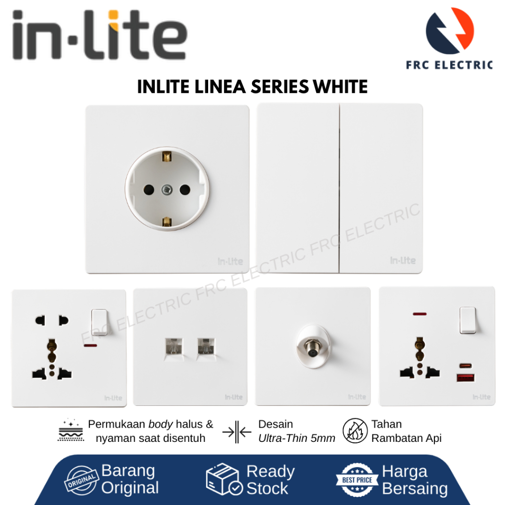 SAKLAR - STOP KONTAK - SAKLAR LAMPU - SAKLAR SERI - SAKLAR LAMPU PUTIH - STOP KONTAK AC - INBOWDUS -