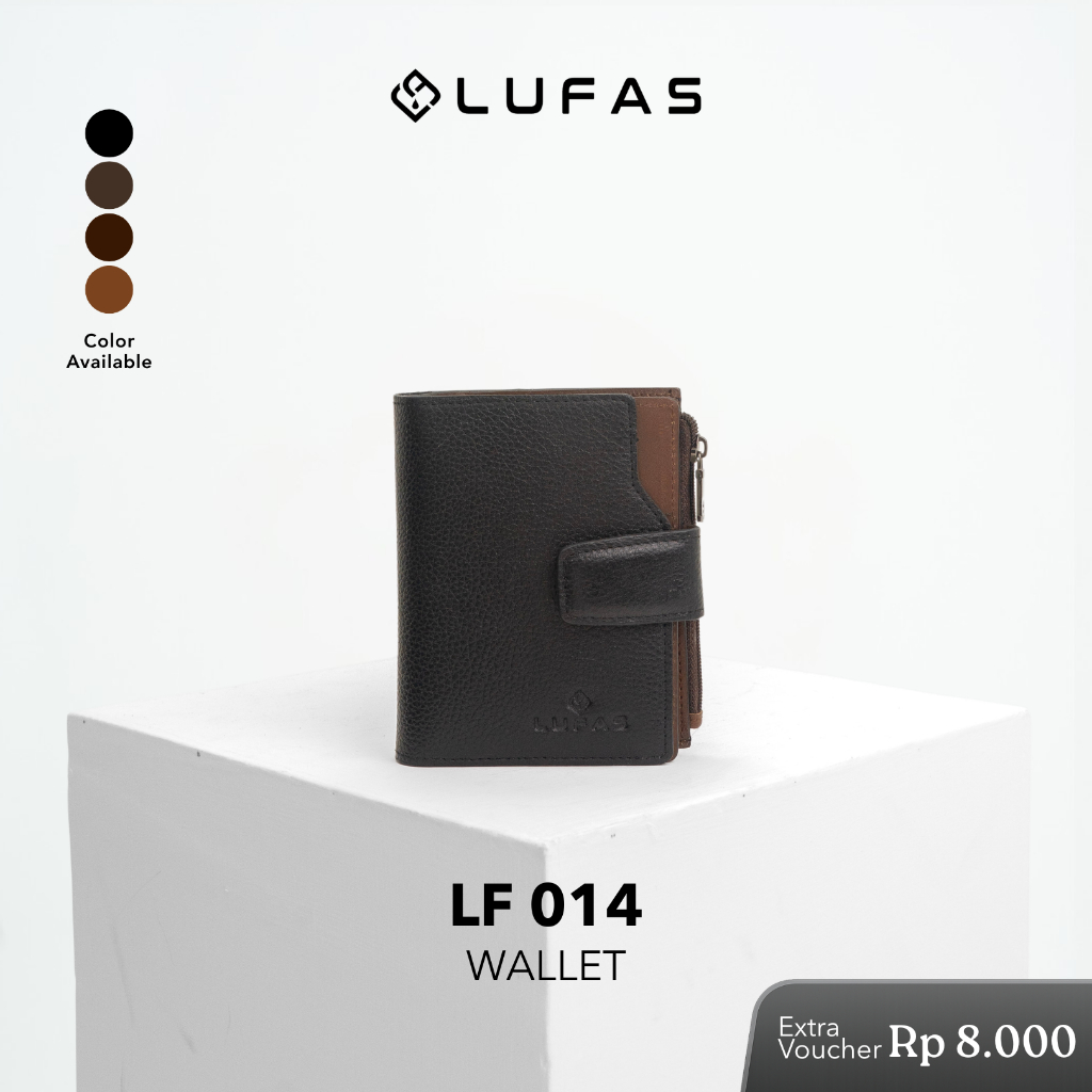 [LF014 Wallet] LUFAS Dompet Lipat Wanita / Mini Leather Wallet Kulit  Sapi Asli Elegan