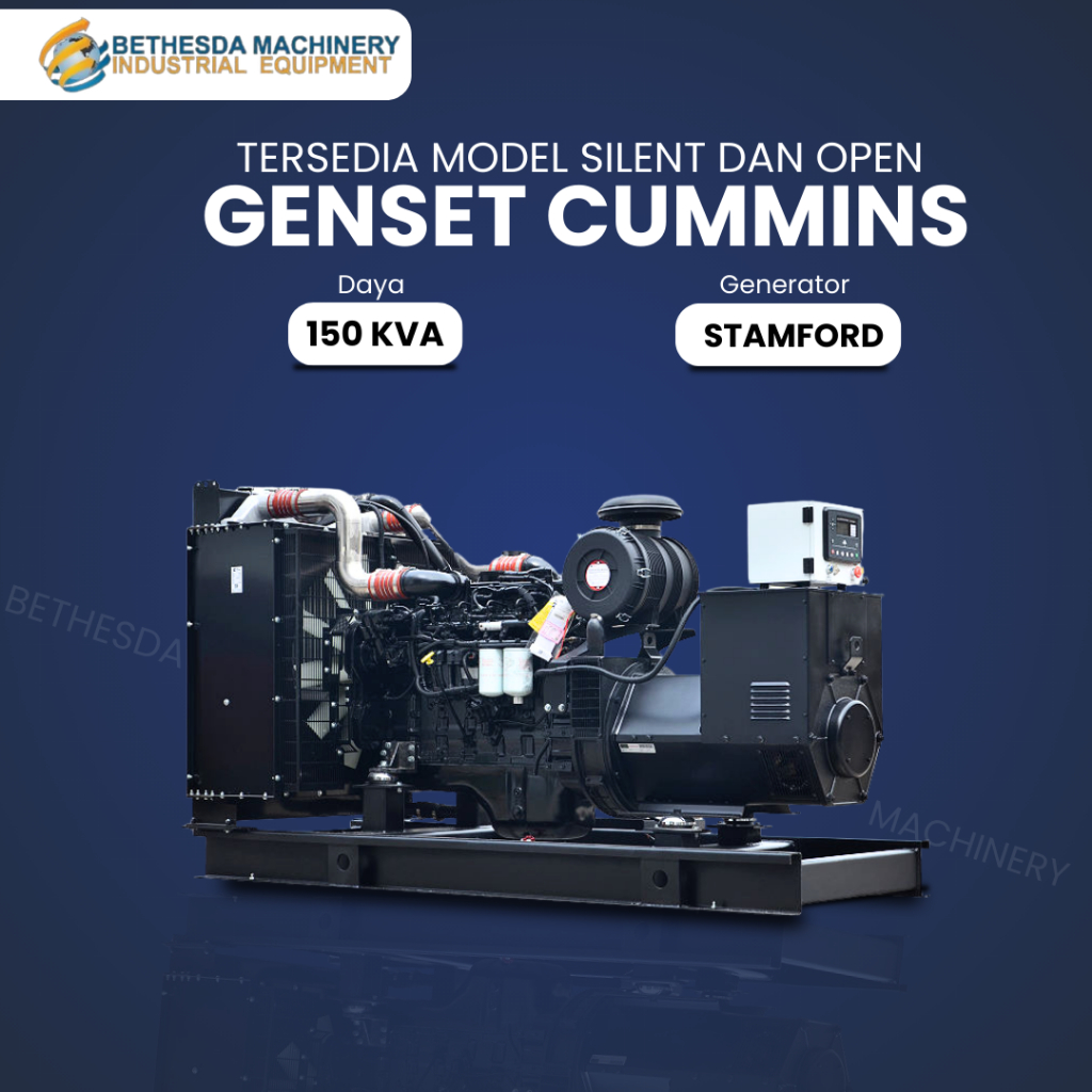 Mesin genset cummins 150 kva type silent