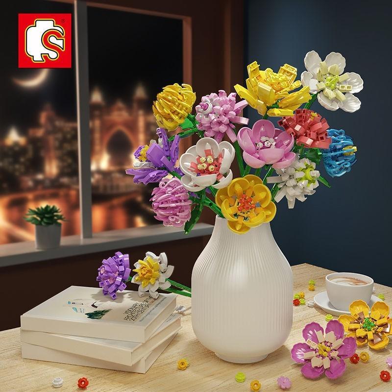 mainan sembo  Bunga Sembo Block Florist flower mainan sembo bunga Hiasan Bunga