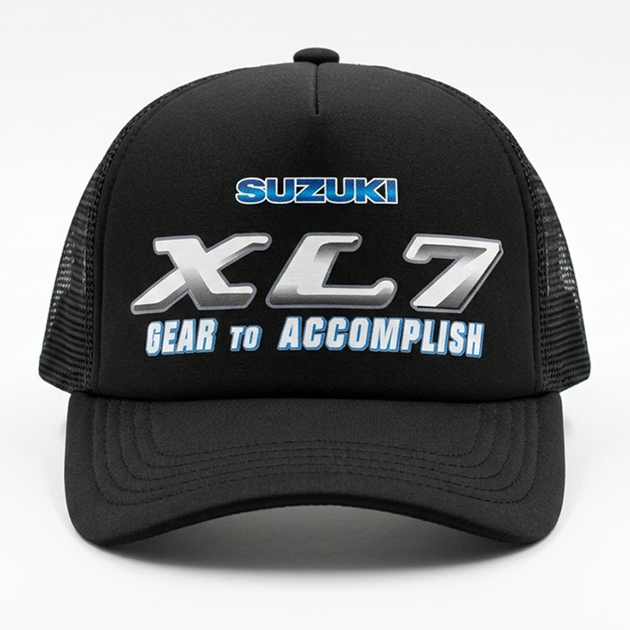 Topi Trucker Sablon SUZUKI XL 7 Dewasa Unisex - Topi Jaring bisa custom logo Satuan