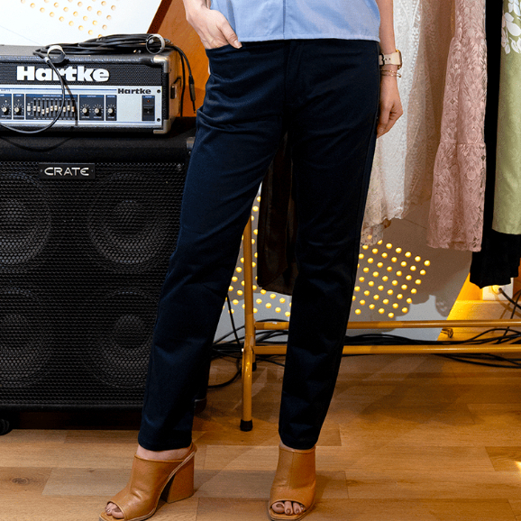 Eprise Chinos Pants NAVY BP08 | Celana Panjang Casual Wanita | Celana Kerja