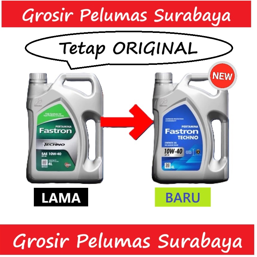 Original Oli mesin Pertamina Fastron techno 10w/40  10w-40 10W40  GALON 4 liter 4ltr Fastron techno 